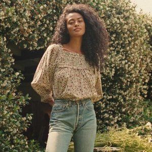 Dôen XS Agotha Top Cream Poppy Bell Floral